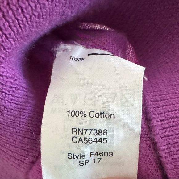 J. Crew Purple Sleeveless Sweater Cotton Tank Top Quiet Luxury Chic Layering S - Picture 5 of 6